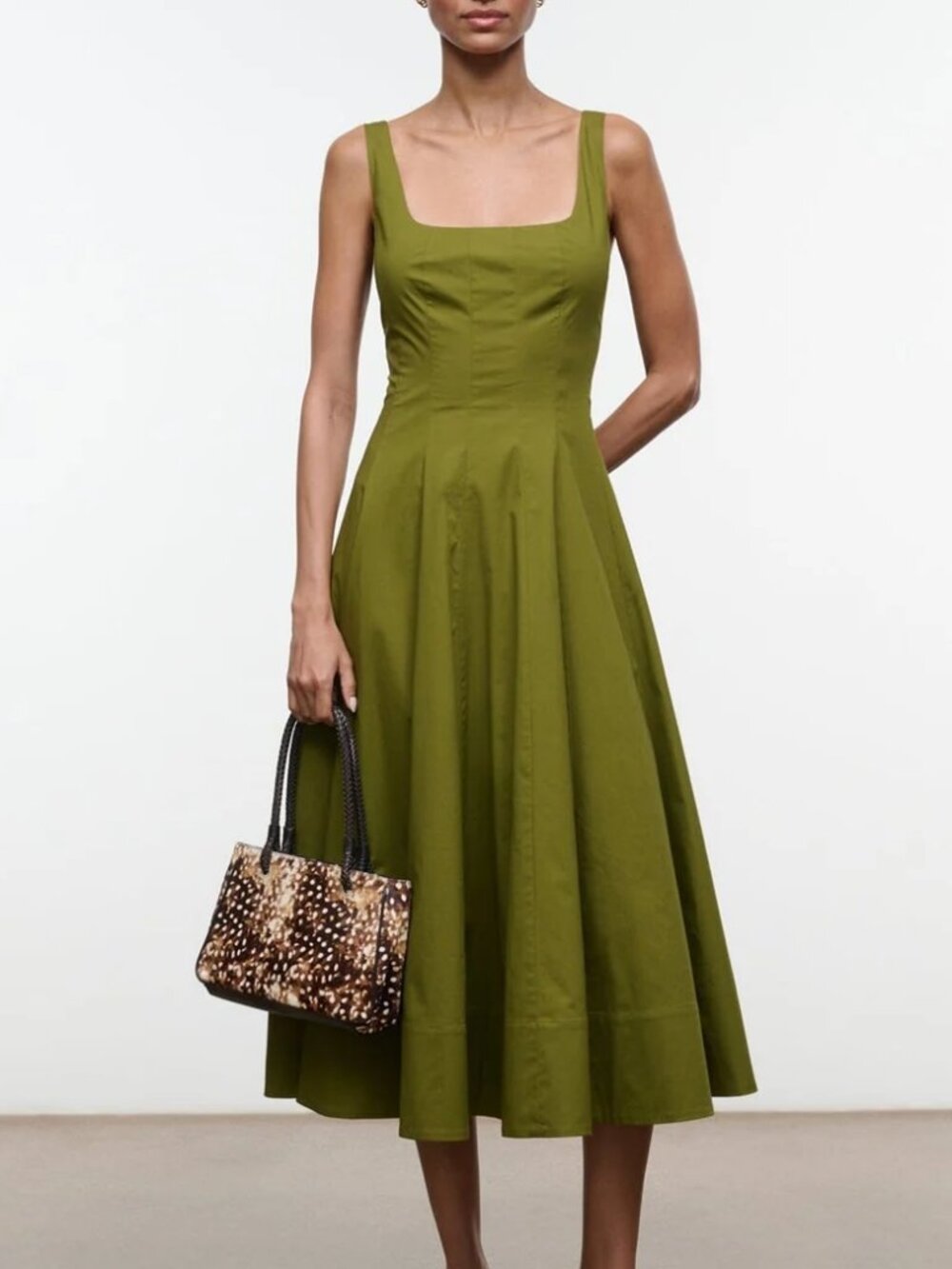 Staud Wells Dress in green, size 6